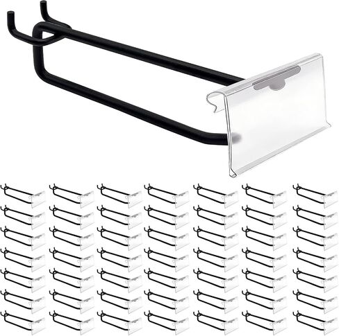 50 Pcs 6 Inch Pegboard Hooks with Price Tag, Heavy Duty Metal Hangers for 1/4" Peg Board, Garage Tool Organization, Retail Store Display Accessories in Kuwait