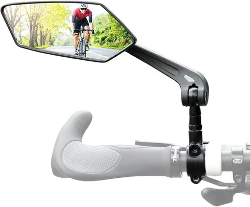 bike mirror handlebar mount 360° Adjustable Safety Bicycle Rear View Mirrors Scratch Resistant Glass Lens Bicycle Universal Fit Accessories 2 Pack in Kuwait