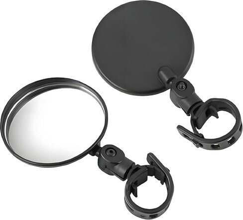 2Pcs Adjustable Bicycle Rear View Mirror, Universal Handlebar Mount, Wide Angle Convex Safety Mirror for Bikes Road Mountain Bike in Kuwait