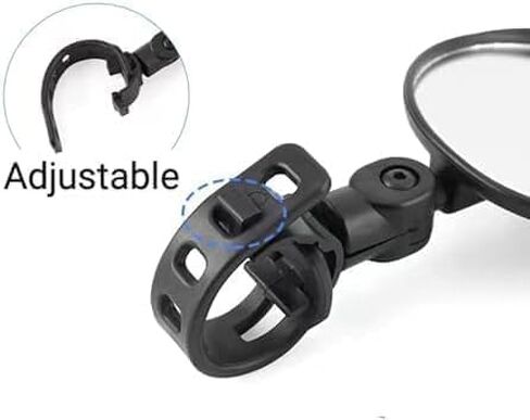 2Pcs Adjustable Bicycle Rear View Mirror, Universal Handlebar Mount, Wide Angle Convex Safety Mirror for Bikes Road Mountain Bike in Kuwait