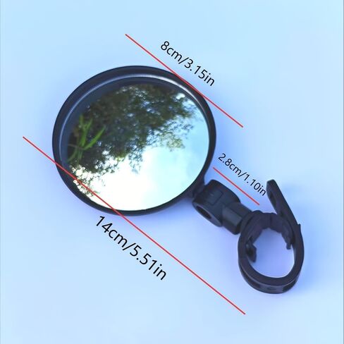 2 Pieces Bike Mirror Cycling Rear Mirror Adjustable 360 Degree Rotatable Handlebar Rearview Bicycle Mirrors Shockproof Wide Angle for Most Mountain Road Bike in Kuwait