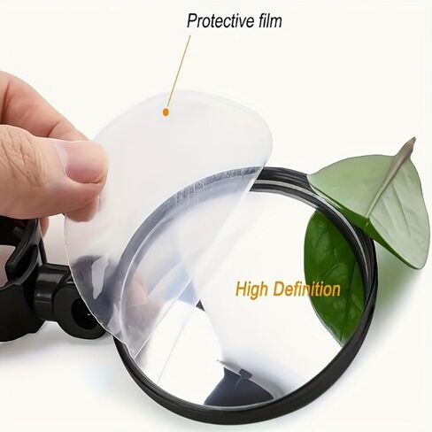 2 Pieces Bike Mirror Cycling Rear Mirror Adjustable 360 Degree Rotatable Handlebar Rearview Bicycle Mirrors Shockproof Wide Angle for Most Mountain Road Bike in Kuwait