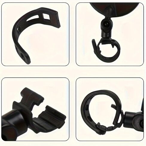 2 Pieces Bike Mirror Cycling Rear Mirror Adjustable 360 Degree Rotatable Handlebar Rearview Bicycle Mirrors Shockproof Wide Angle for Most Mountain Road Bike in Kuwait
