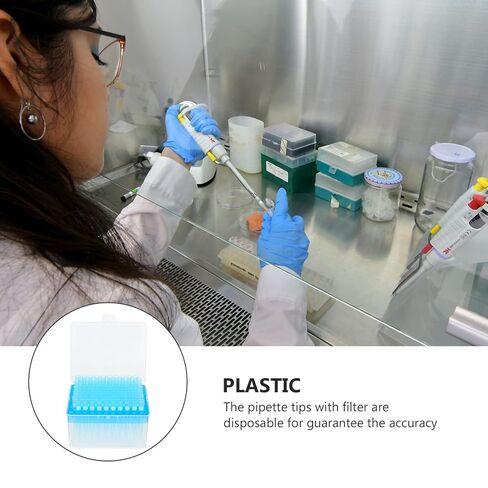 ULTECHNOVO Disposable 1ml Filter Tip Pipette- Extended 000ul Filter Tip- Easy to Use for Lab Experiment (5 Boxes, Each Box 96pcs) in Kuwait