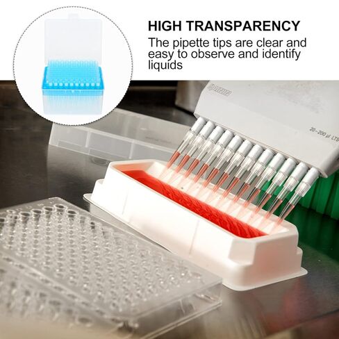 ULTECHNOVO Disposable 1ml Filter Tip Pipette- Extended 000ul Filter Tip- Easy to Use for Lab Experiment (5 Boxes, Each Box 96pcs) in Kuwait