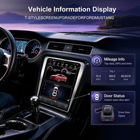 12.1 Inch Touch Screen for Ford Mustang 2010 2012 2013 2014 Radio Android Car Stereo with Wireless Carplay & Android Auto Support OEM Camera+WiFi+GPS+FM/AM+BT+DSP (PX6 Hexa Core 4+64GB) in Saudi Arabia