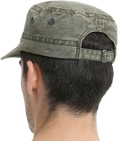 Army Cap Classic Adjustable Men's Sun Male Vintage Unisex Polyester Outdoor Sports Casual Sun Hat(Army Green) in Saudi Arabia