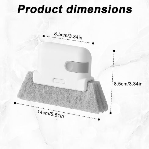 Window Track Cleaning Brush, 2-in-1 Groove & Crevice Cleaner with Scraper, Small Gap Cleaning Tool for Sliding Doors, Window Sills, Shower Tracks & Tight Spaces-Gray in Kuwait