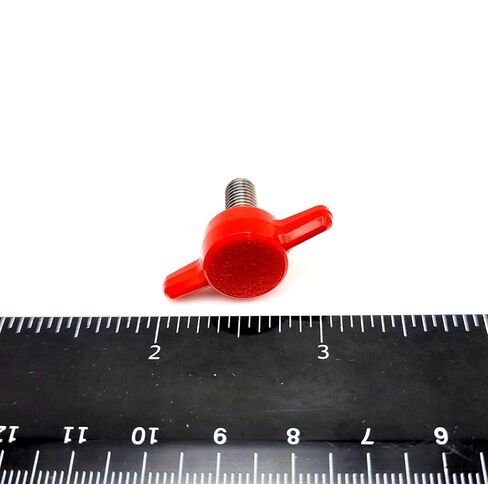 M6 x 16mm لقط الإبهام برغي T البراغي مع فراشة حمراء المحملة الجناح مقبض 4 حزمة in Kuwait