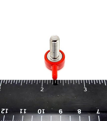 M6 x 16mm لقط الإبهام برغي T البراغي مع فراشة حمراء المحملة الجناح مقبض 4 حزمة in Kuwait