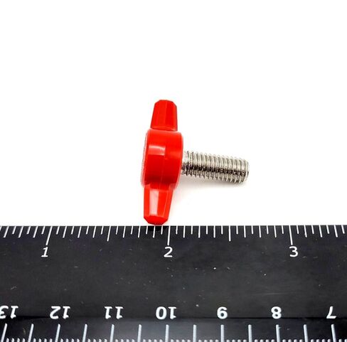 M6 x 16mm لقط الإبهام برغي T البراغي مع فراشة حمراء المحملة الجناح مقبض 4 حزمة in Kuwait