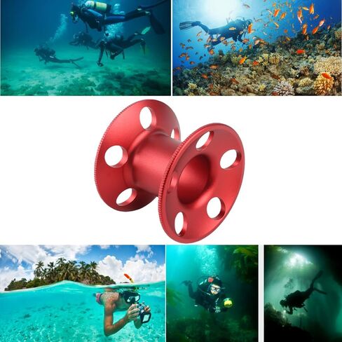 Finger Reel, Single Standard Size, Aluminum Freediving Guideline Spool Line Winder for Freediver Snorkeling Lover Underwater Explorer Diving Replacement Accessory in Kuwait