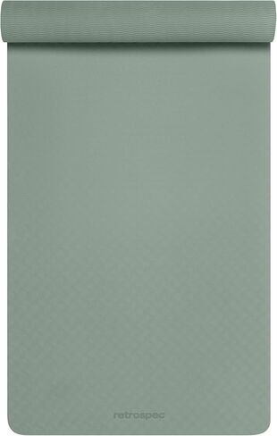 Retrospec Zuma Yoga Mat 6mm Thick Non-Slip TPE Exercise Mat | Cushioned Workout Mat for Yoga Pilates and Home Stretching | 72 x 24 with Carrying Strap in Kuwait