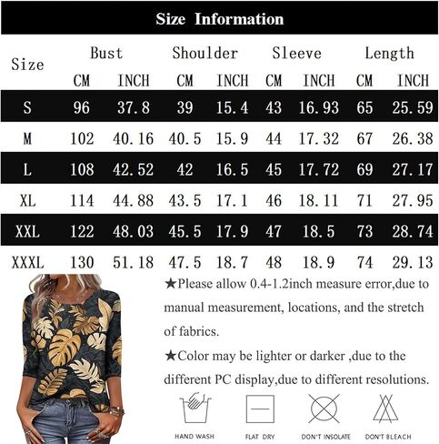 3/4 Length Sleeve Womens Tops Summer Plus Size Crewneck Sweatshirts Casual Graphic Three Quarter Sleeve Blouses in Kuwait
