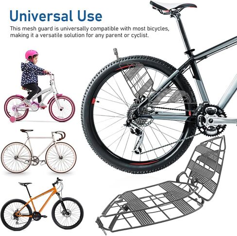 Milisten Bicycle Rear Protective Mesh Screen Easy to Install Dress Guard for Bike Lightweight and Wheel Protector Compatible Road and Mountain Bikes Prevents Clothing from Getting Caught in Kuwait
