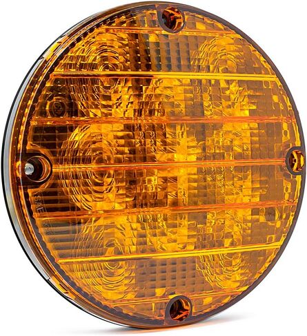 Pro LED 71AST 7 Inch Round Amber Lens, Amber 8 LEDs School Bus Warning Strobe Light, 12 Volt DC with Sealed, Three Wire Pigtail (2 Pack) in Kuwait