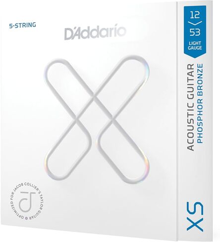 أوتار جيتار داداريو الصوتية، XS مطلية بالبرونز الفوسفور، XSAPB1253JC، مقياس الضوء 12-53، مجموعة جاكوب كولير 5 أوتار in Kuwait
