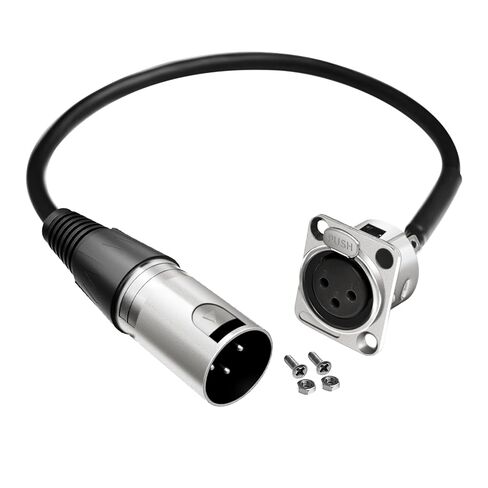 for XLR Panel Mount [New Version 2026] XLR Plate Solderless 3 Pin Patch Bay Cable for Audio Equipment Mixers Studio Box Connector Studio Wall Plate Solderless With installation Screws Nuts (M to F) in Kuwait