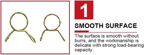 120Pcs Zinc Plated Spring Hose Clamps Set, 9 Sizes Pipe Hose Fastening Clips for Water Tubing in Kuwait