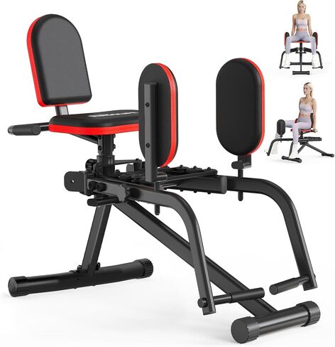 ERGOLIFE Hip Abductor Adductor Machine for Home Gym, 2 in 1 Inner and Outer Thigh Machine, 6-Level Resistance Leg & Glute Workout Equipment, Compact Booty Builder with Plush Padding 440 lbs Capacity in Kuwait