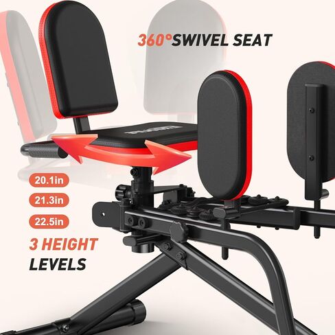 ERGOLIFE Hip Abductor Adductor Machine for Home Gym, 2 in 1 Inner and Outer Thigh Machine, 6-Level Resistance Leg & Glute Workout Equipment, Compact Booty Builder with Plush Padding 440 lbs Capacity in Kuwait