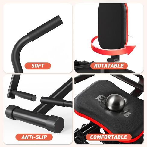 ERGOLIFE Hip Abductor Adductor Machine for Home Gym, 2 in 1 Inner and Outer Thigh Machine, 6-Level Resistance Leg & Glute Workout Equipment, Compact Booty Builder with Plush Padding 440 lbs Capacity in Kuwait