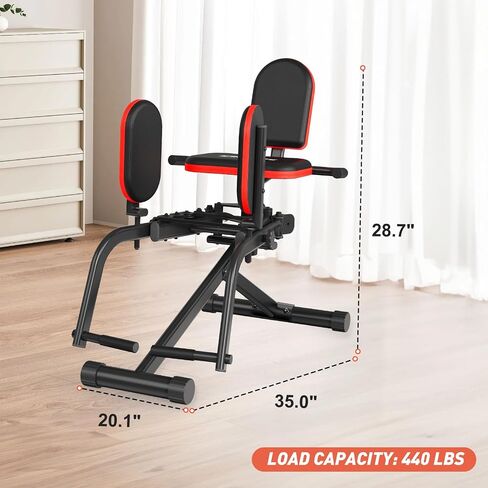 ERGOLIFE Hip Abductor Adductor Machine for Home Gym, 2 in 1 Inner and Outer Thigh Machine, 6-Level Resistance Leg & Glute Workout Equipment, Compact Booty Builder with Plush Padding 440 lbs Capacity in Kuwait