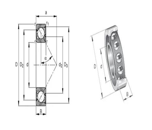1 Pair B7005-E-2RSD-T-P4S- 25x47x12 Sealed Angular Contact Bearings Spindle in Kuwait