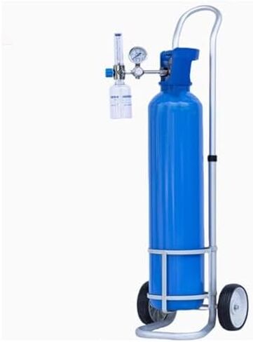 Aluminum Cylinder Rack - Rolling Dolly with Casters for 4.9" Diameter Gas Cylinders - Portable & Durable Storage Solution for Hospitals, Workshops & Labs) in Kuwait