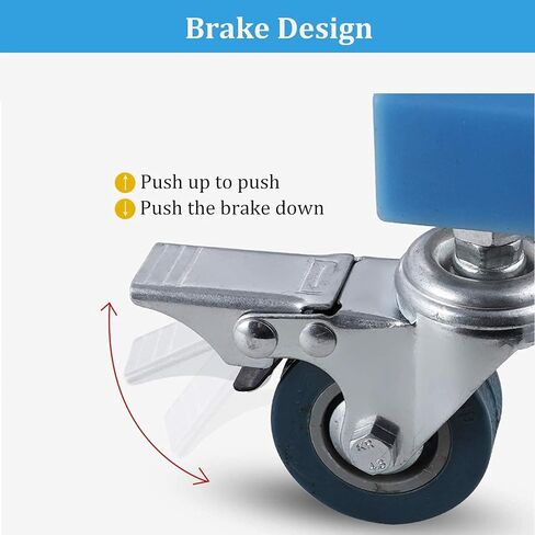 Stainless Steel Lab Cart with 360° Silent Wheels Height Adjustable with 2 Brakes Ideal for BeautySalons Aesthetics and Laboratories (45 X 35 Cm) in Kuwait
