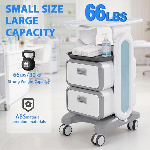عربات مختبر 3 طبقات مع درجين وعربة ترولي طبية ذات صينية علوية مع 4 عجلات صامتة مع مادة ABS للمستشفى in Kuwait