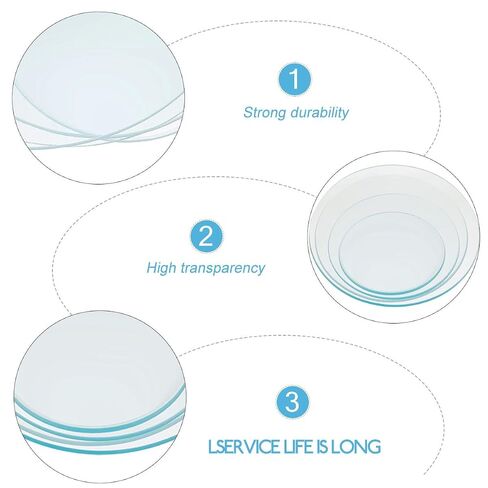 minkissy 4pcs Thickened Watch Glass Evaporating Dish Covers Chemistry Laboratory Glass Equipment 60mm 75mm 90mm 100mm for School and Scientific Use in Kuwait