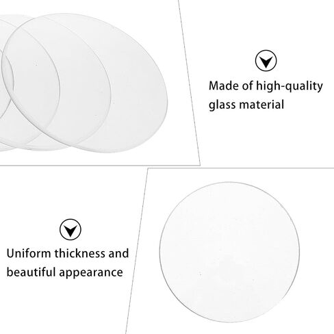 ULTECHNOVO 10pcs 50mm Laboratory Watch Glass Set for Chemical Experiment Evaporating Dish School Lab Use Sturdy Glassware in Kuwait