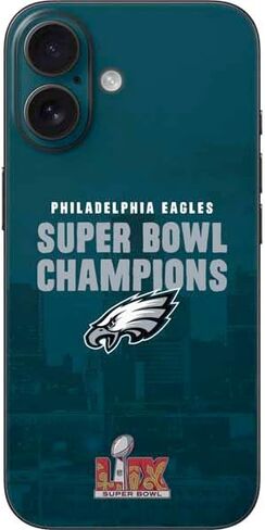 غلاف هاتف Skinit متوافق مع iPhone 17 - تصميم أبطال NFL Philadelphia Eagles Super Bowl LIX المرخص رسميًا in Kuwait
