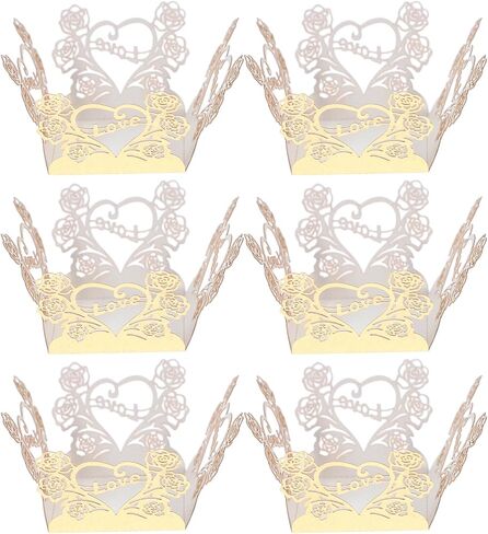Ipetboom Truffle Wrappers - 50pcs 3.5cm/1.38in Chocolate Paper Candy Cups, Gold Square Rose Truffle Dessert Liners, Small Flared Paper Baking Cups for Muffins Mini Snacks in Kuwait