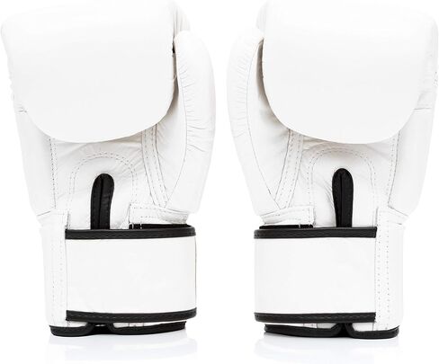 Fairtex BGV1 16 أونصة قفاز أبيض + Fairtex Muay Thai Handwrap أسود 180 بوصة + SP5 أبيض متوسط ​​واقي الساق in Kuwait