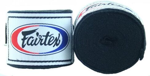 Fairtex BGV1 16 أونصة قفاز أبيض + Fairtex Muay Thai Handwrap أسود 180 بوصة + SP5 أبيض متوسط ​​واقي الساق in Kuwait