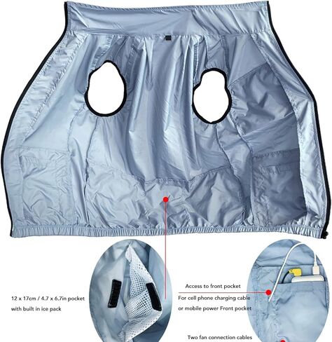 Cooling Fan Vest for Men Women, Wearable Air ConditionerJacket Clothing, 3 Speeds Work Cool 13 Hrs for Fishing Sport in Kuwait