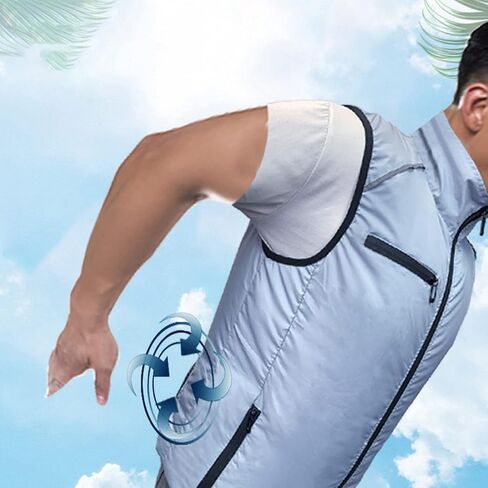 Cooling Fan Vest for Men Women, Wearable Air ConditionerJacket Clothing, 3 Speeds Work Cool 13 Hrs for Fishing Sport in Kuwait