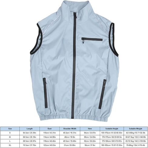 Cooling Fan Vest for Men Women, Wearable Air ConditionerJacket Clothing, 3 Speeds Work Cool 13 Hrs for Fishing Sport in Kuwait