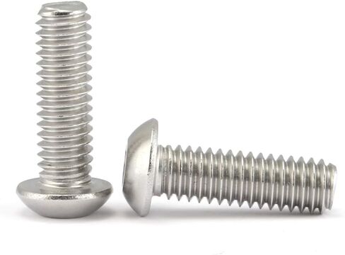 10-24 x 1/2" Button Head Socket Cap Bolts Screws, Stainless Steel 18-8 (304), Bright Finish, Full Thread, Allen Hex Drive, 100 PCS in Kuwait