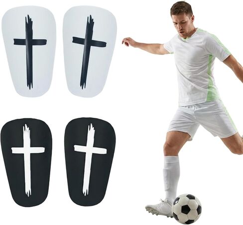 Mini Shin Guards, 2 Pairs Small Shin Pads for Youth Soccer Players and Adult Athletes, Lightweight Leg Protection for Indoor Football Training and Multi-Sport Use, Compact 9x6 Inch Size in Kuwait