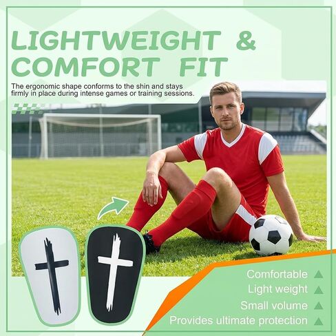 Mini Shin Guards, 2 Pairs Small Shin Pads for Youth Soccer Players and Adult Athletes, Lightweight Leg Protection for Indoor Football Training and Multi-Sport Use, Compact 9x6 Inch Size in Kuwait