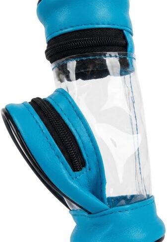 Golf Ball Holder Bag, PU Leather Golf Ball Pouch with Zipper, Large Capacity Holds 3 Balls and Tees, Peacock Blue, 13 x 6.5 x 4.5 cm in Kuwait