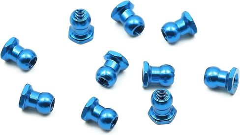 Components for Tamiya 53640 1/10 10 Pieces of 5mm Aluminum Alloy Ball Nut Blue RC Automotive Upgrade Parts Kit Modification in Kuwait