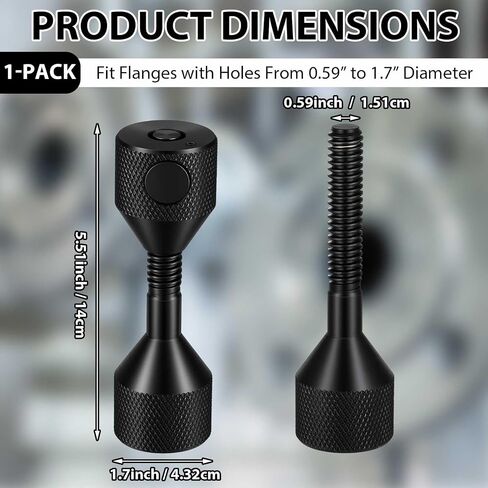 Kingdder 2 Pcs Push Button Carbon Steel Flange Two Hole Pins Double Hole Alignment Pins, Quick Release and Installation (for 5/8" to 1-7/8" Holes) in Saudi Arabia