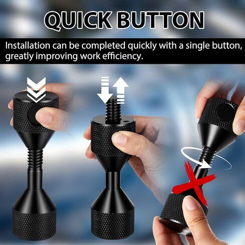 Kingdder 2 Pcs Push Button Carbon Steel Flange Two Hole Pins Double Hole Alignment Pins, Quick Release and Installation (for 5/8" to 1-7/8" Holes) in Saudi Arabia
