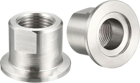 KF16-KF50 to BSPP Female Adapter, 1/8"-1" Thread x KF Vacuum Flange, 304 Stainless Steel Conversion Fitting(KF16,3/8 inch) in Kuwait