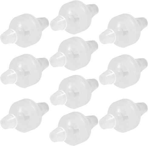 10 Pack 3/16 Inch (4MM) Plastic Check Valve - One-Way Hose Barb Fitting for Water, Fuel, Oil & Air Flow Control (White) in Kuwait