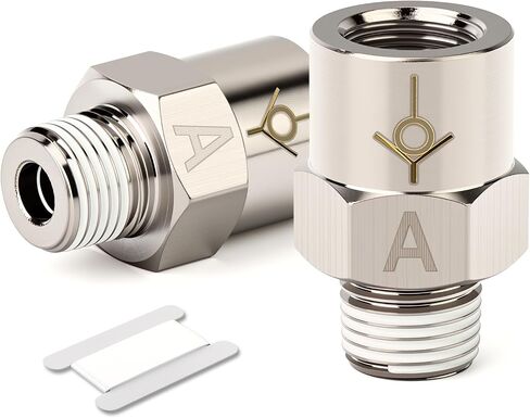 GASHER 2Pcs One-Way Non-return Check Valve 1/8" Male x 1/8" Female Thread, Prevent Water Back-flow in Kuwait